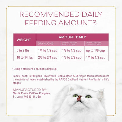 Trase A Indoor Dry Cat Food, Filet Mignon Flavor with Real Shrimp and Seafood, 3 lb Bag
