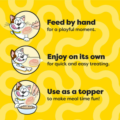(2 Pack) Lickable Spoons Wet Cat Treat - Chicken and Savory Salmon - Creamy Texture with Added Vitamins and Minerals - No Fillers or Artificial Flavors - 10 G, 8 Ct x Pack of 2