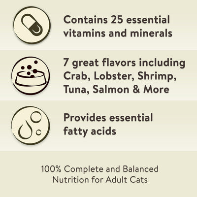 Gourmet Formula Dry Cat Food - Seafood Flavor Blend - Balanced Nutrition Essential Vitamins - 25 Essential Vitamins and Minerals - Help Your Cat Maintain Their Healthy Lifestyle - Pack of 2 x 3.15 lb