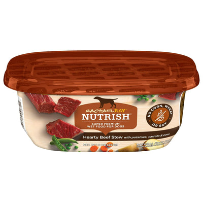 Trase A (4 Pack) Natural Wet Dog Food, Grain Free, Hearty Beef Stew - 8 Oz Tub - Made with Hearty Chunks of Beef and Wholesome Veggies