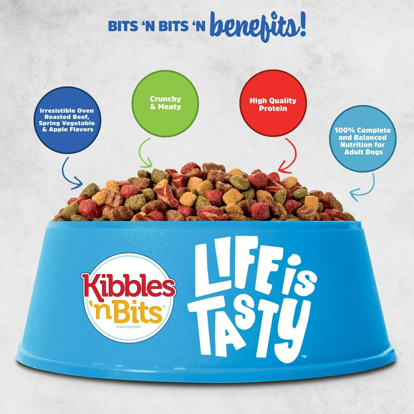 Trase A Bistro Mini Bits, Oven Roasted Beef, Veggies & Apple Dry Dog Food - 3.5 Lb. Bag - Complete and Balanced Nutrition for Adult Dogs