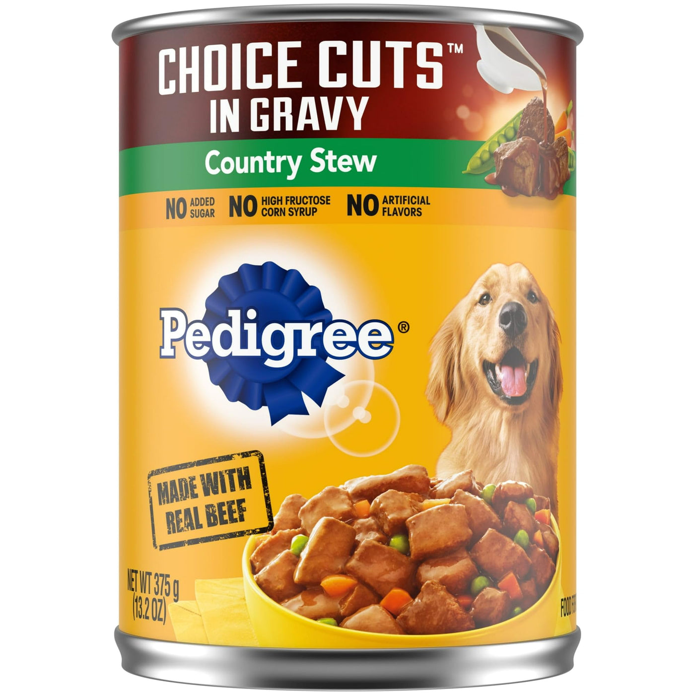 Trase A (3 Pack) Choice Cuts in Gravy Adult Canned Wet Dog Food, Country Stew - 13.2 Oz. Can - 100% Complete and Balanced for Adult Dogs