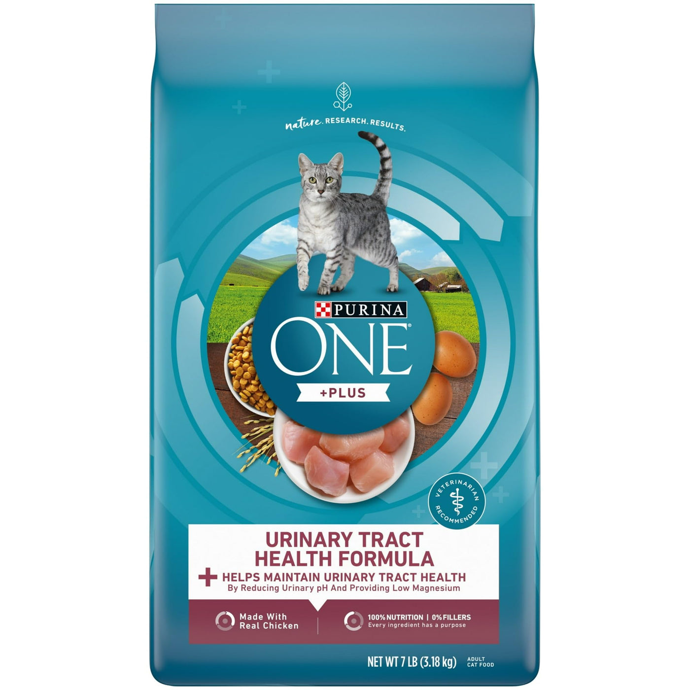 Uniary Tract Health Formula Dry Cat Food Made with Real Chicken - Crunchy Cat Dry Food Kibble - Promote Healthy Skin and a Soft, Luxurious Coat - 7 lb Bag