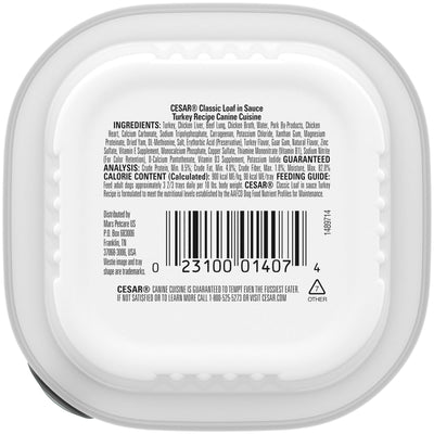 (3 Pack) Adult Classic Turkey with Loaf in Sauce Wet Dog Food - 3.5 oz Tray - Complete and Balanced and Fortified with Vitamins and Minerals to Help Dogs