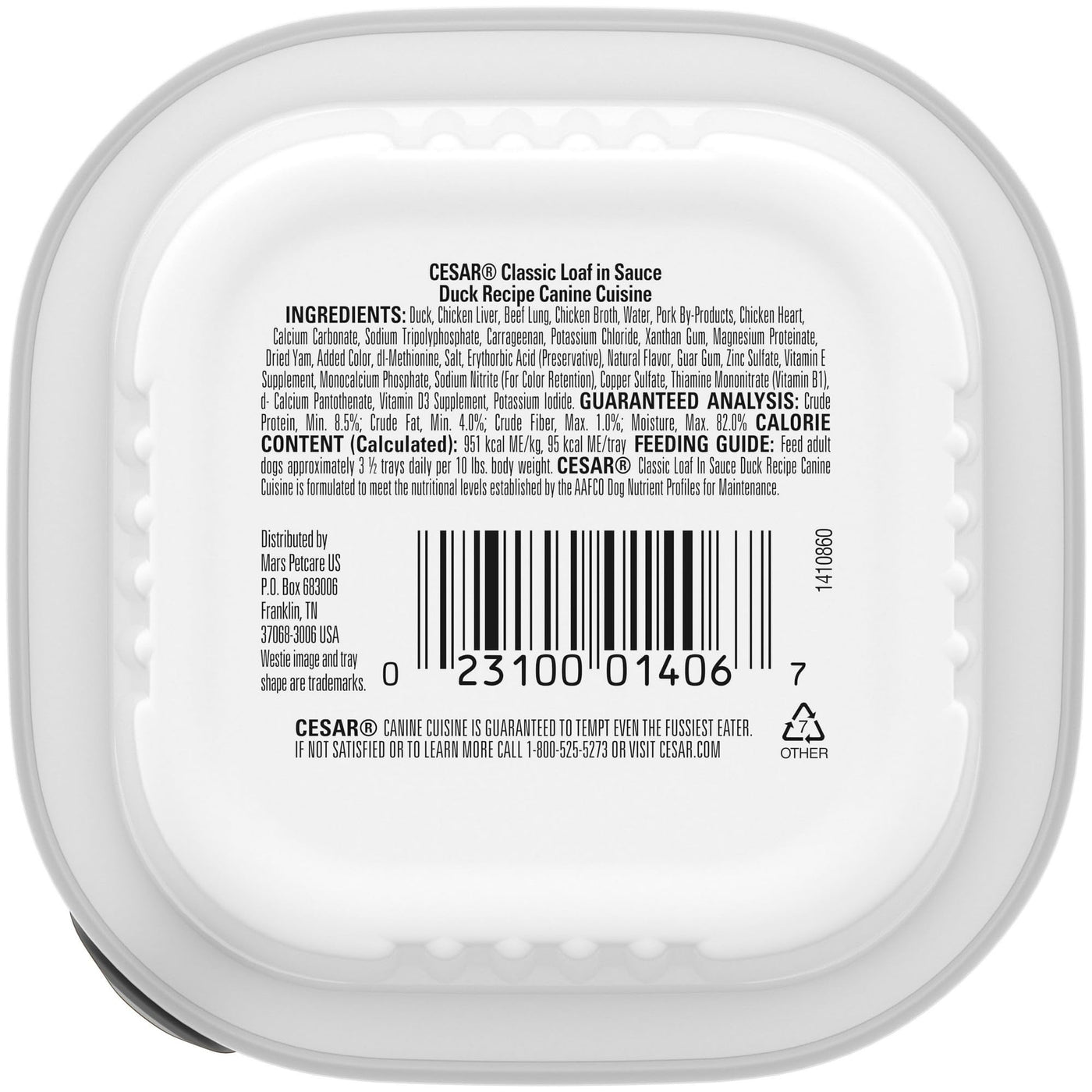 (6 Pack) Classic Loaf in Sauce Duck Recipe Wet Dog Food Adult - 3.5 Oz Easy Peel Tray - Complete and Balanced and Fortified with Vitamins and Minerals to Help Dogs