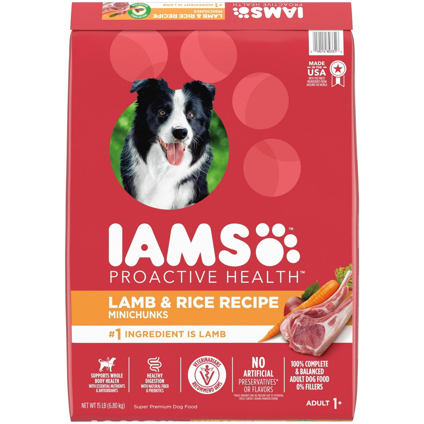 Trase A Proactive Health Minichunks Dry Dog Food with Real Lamb & Rice - Enriched with Antioxidants to Help Maintain a Strong Immune System - 15 lb. Bag