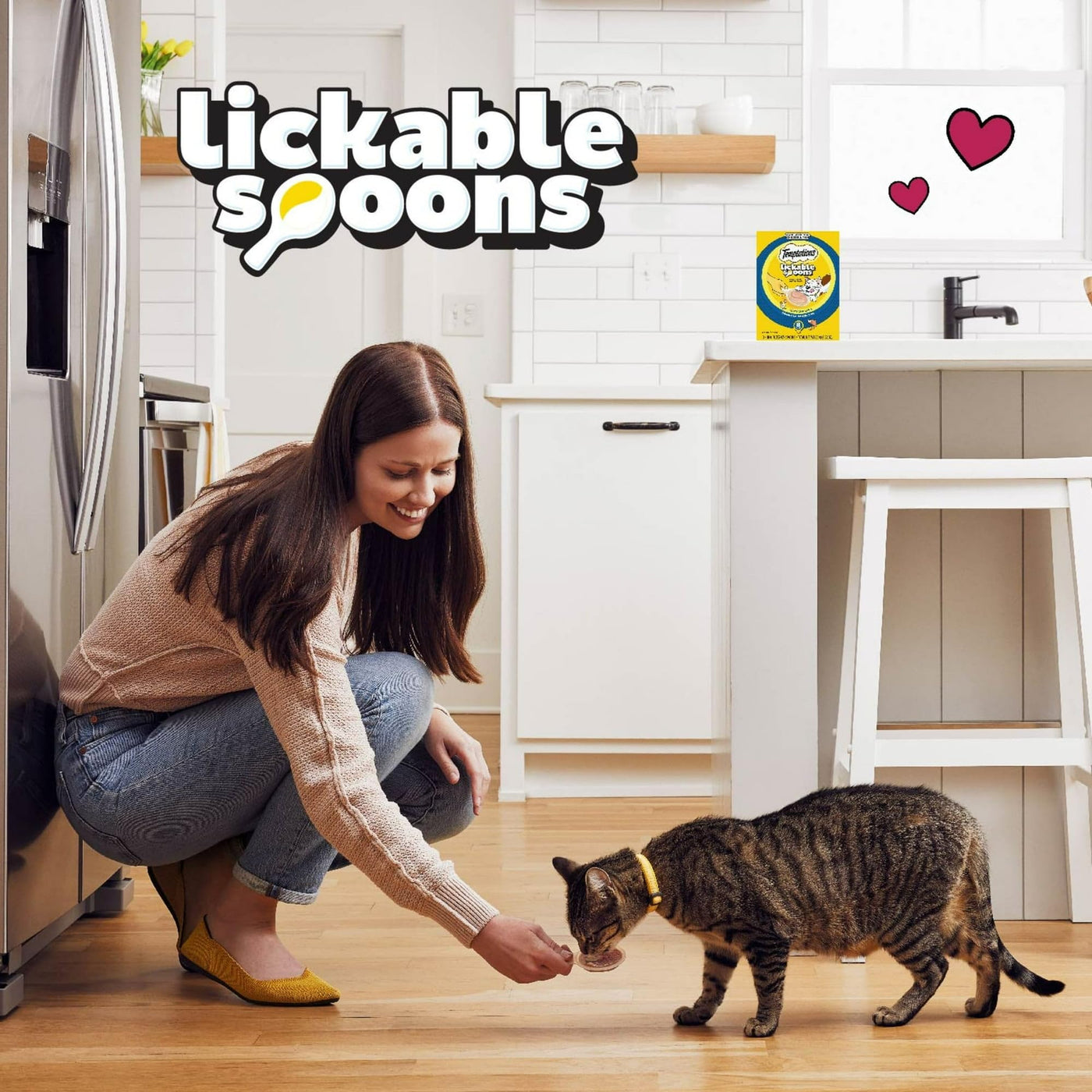 (2 Pack) Lickable Spoons Wet Cat Treat - Chicken and Savory Salmon - Creamy Texture with Added Vitamins and Minerals - No Fillers or Artificial Flavors - 10 G, 8 Ct x Pack of 2