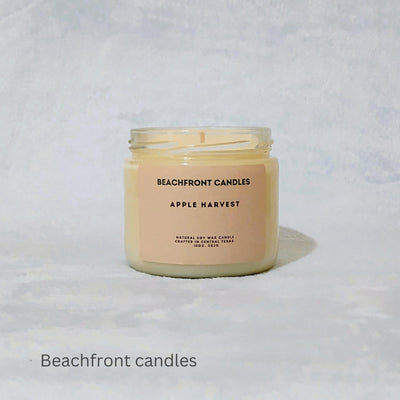 Beachfront Candle Scented Candle for Women - Aromatherapy Stress Relief Soy Wax Fragrance Candle with 65+ Hour Burn, Perfect Scented Jar Candle for Home, Men & Women (Apple Harvest)