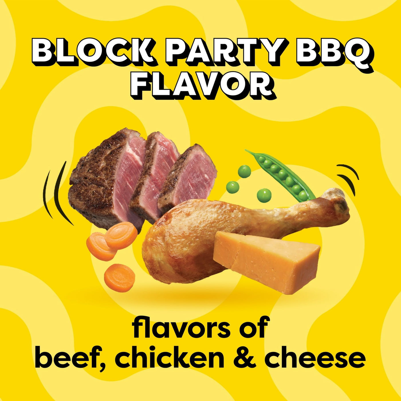 Trase A Adult Dry Cat Food Block Party BBQ Flavor - Support Strong and Healthy Muscles - Crunchy Outside Soft Inside - 35 Vitamins, Minerals, and Amino Acids - 13.5 Lb Bag