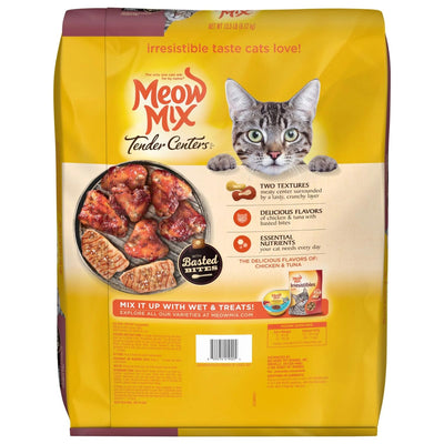 Tender Centers with Basted Bites, Chicken and Tuna Flavored Dry Cat Food Includes Basted Bites for Irresistible Taste and Texture, Crunchy Outside Meaty Inside, 13.5-Pound