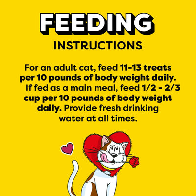 Classic Blissful Catnip Flavor Limited Edition Valentine’s Day Crunchy and Soft Cat Treats - Complete and Balanced Nutrition for Adult Cat - 16 oz Tub