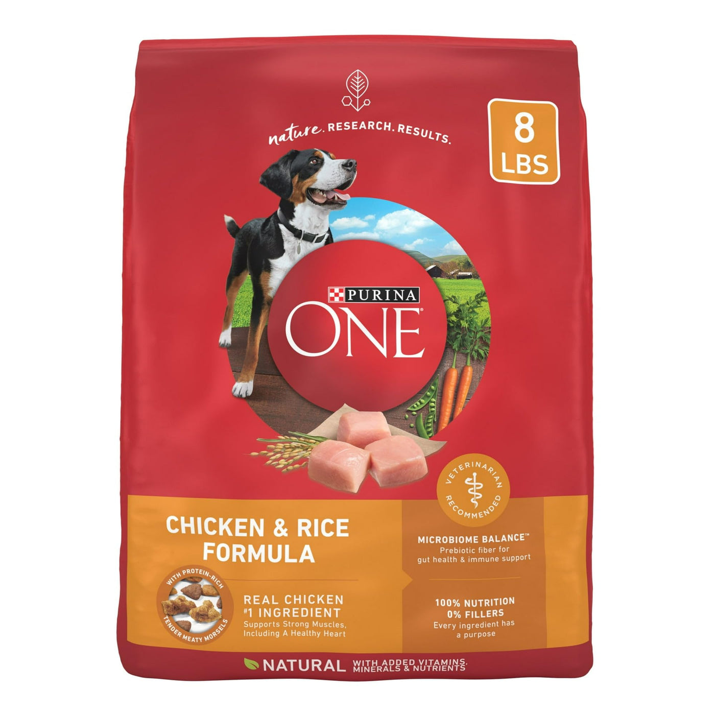 Trase A Dry Dog Food for Adult Dogs High Protein - Real Chicken & Rice - Supports Strong Immune System - Natural Sources of Glucosamine Help to Support Healthy Joints - 8 lb Bag