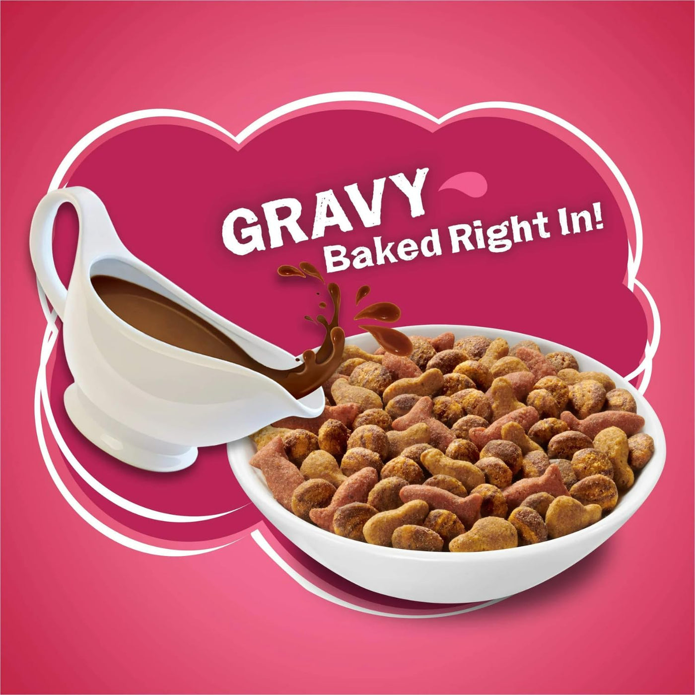 Trase A Gravy Swirlers, Indoor Dry Cat Food, Flavors of Chicken & Salmon with Vitamins & Minerals, Cat Food for Adult Cats, 3.15 lb Bag
