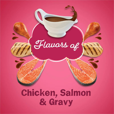 Gravy Swirlers, Indoor Dry Cat Food, Flavors of Chicken, Salmon & Gravy with Vitamins & Minerals, Cat Food for Adult Cats, 16 lb Bag