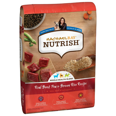 Trase A Real Beef, Pea & Brown Rice Recipe Dry Dog Food - Natural Dry Dog Food for Adult Dogs with Added Vitamins, Minerals and Taurine - 14 lb. Bag