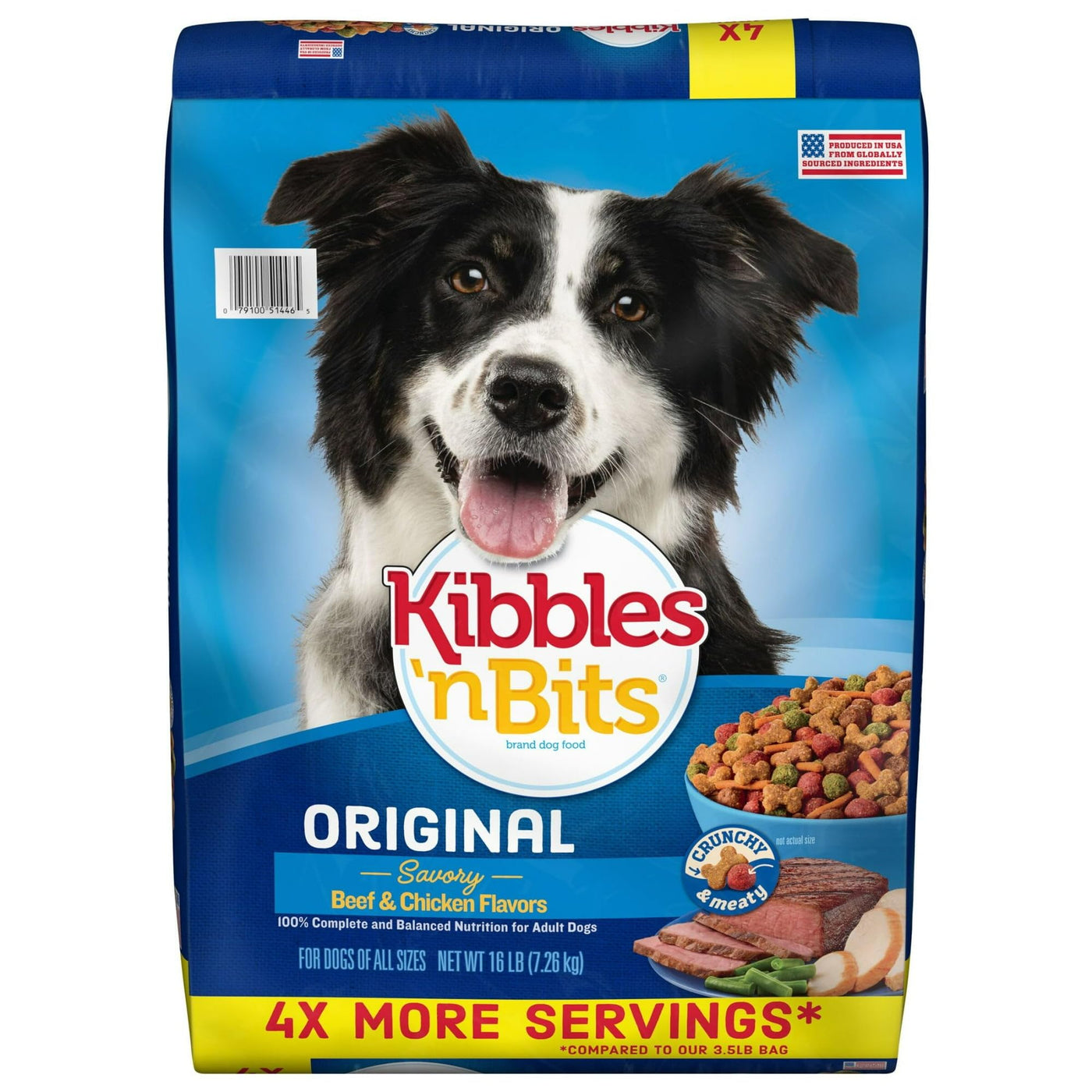 Trase A Dry Dog Food Savory Beef & Chicken Flavors - Complete and Balanced Nutrition for Adult Dogs - 23 Essential Vitamins and Minerals - 16 Pound