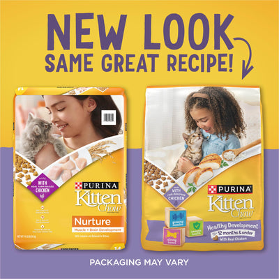 Trase A Purrina Food Healthy Development with Real Chicken Dry Food - Your Kitten Has A Lifetime of Happiness Ahead, and Keeping Her Healthy from The Start