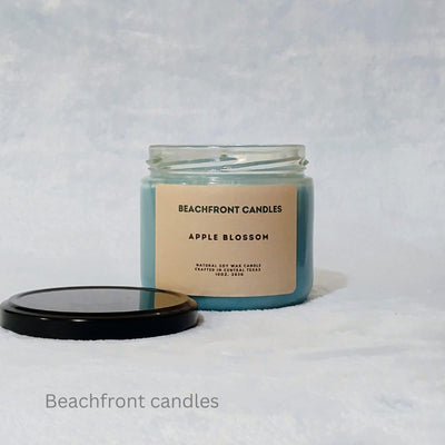 Beachfront Candle Scented Candle for Women - Aromatherapy Stress Relief Soy Wax Fragrance Candle with 65+ Hour Burn, Perfect Scented Jar Candle for Home, Men & Women (Apple Blossom)