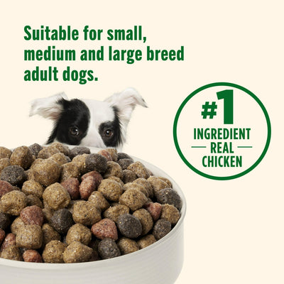 Trase A Real Chicken & Veggies Recipe Whole Health Blend Dry Dog Food - Natural Food for Adult Dogs with Added Vitamins, Minerals and Taurine - 14 lb. Bag
