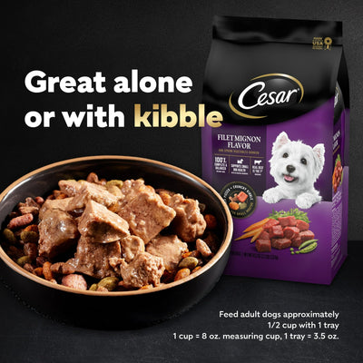 Loaf and Topper in Sauce Wet Dog Food Variety Pack - Complete and Balanced Meal for Adult Dogs - 3.5 oz Trays (24 Pack)